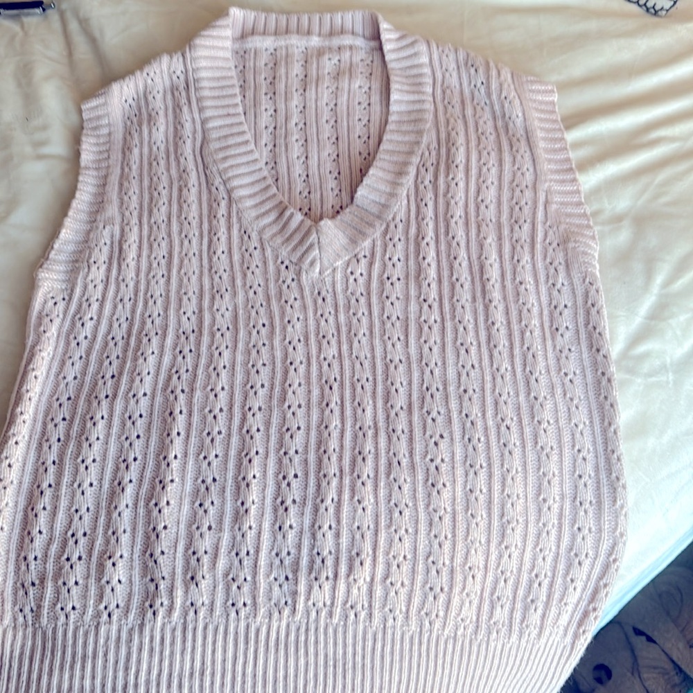 Light pink sweater vest